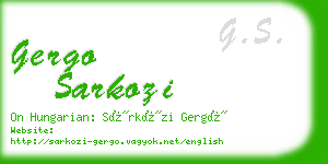 gergo sarkozi business card